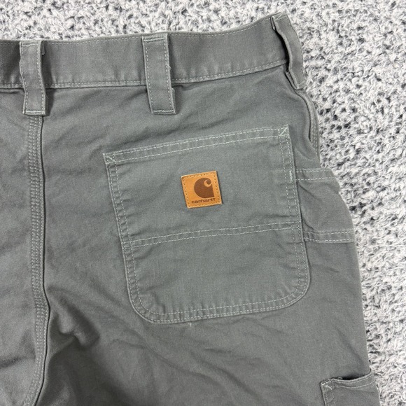 Carhartt Pants Mens 34x30 Green B151 FAT Loose Original Fit Carpenter Workwear - Picture 8 of 14
